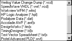 waveform formats supported by VeriLogger Extreme